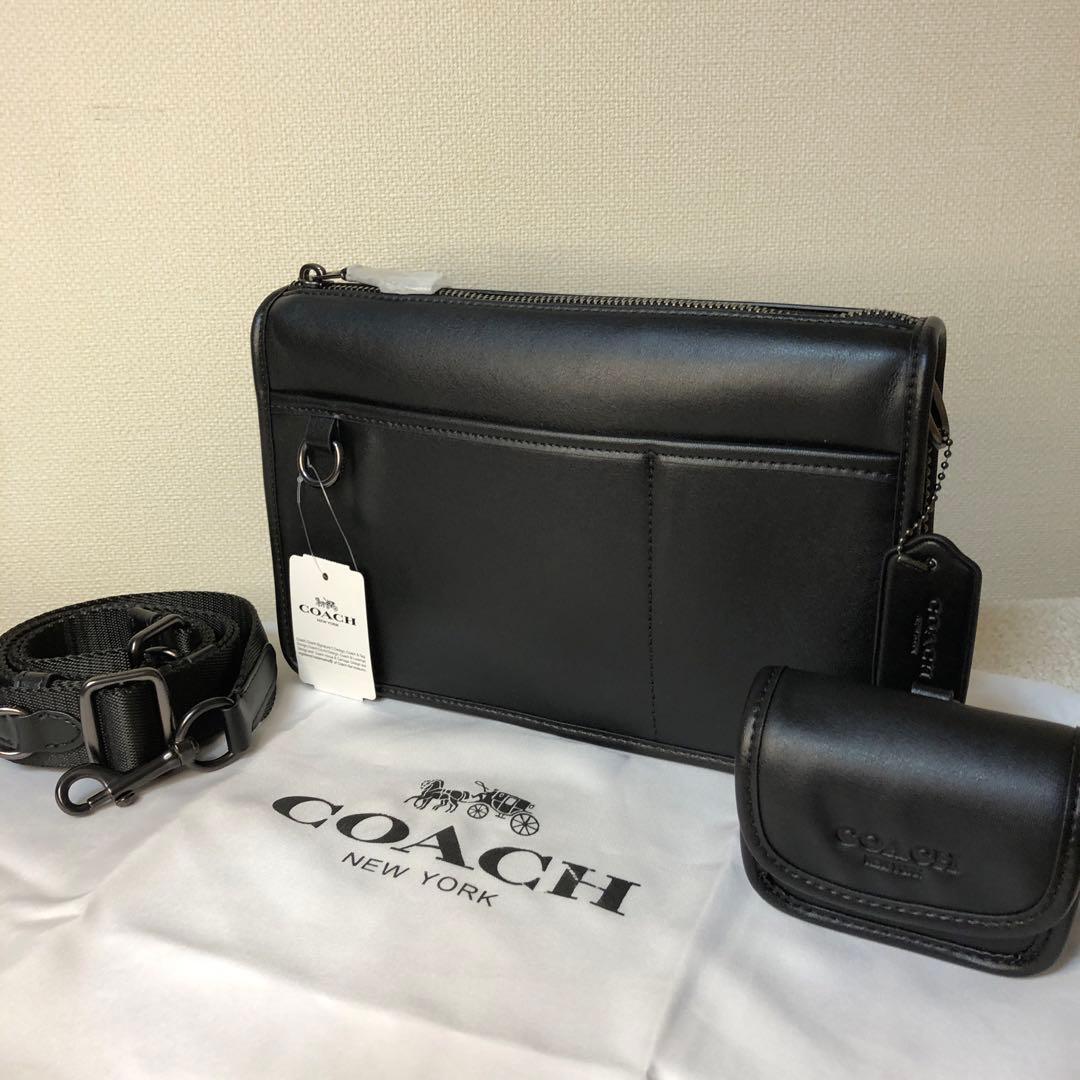 コーチ　未使用　2WAY ショルダーバッグ　ヘリテージ　ポーチ付　COACH