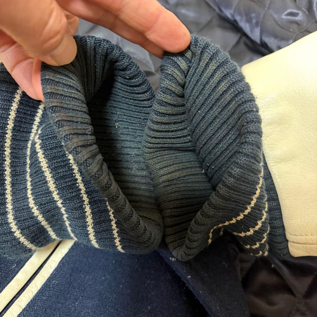 【CANTERBURY 】袖牛革スタジャン Lサイズ カンタベリー