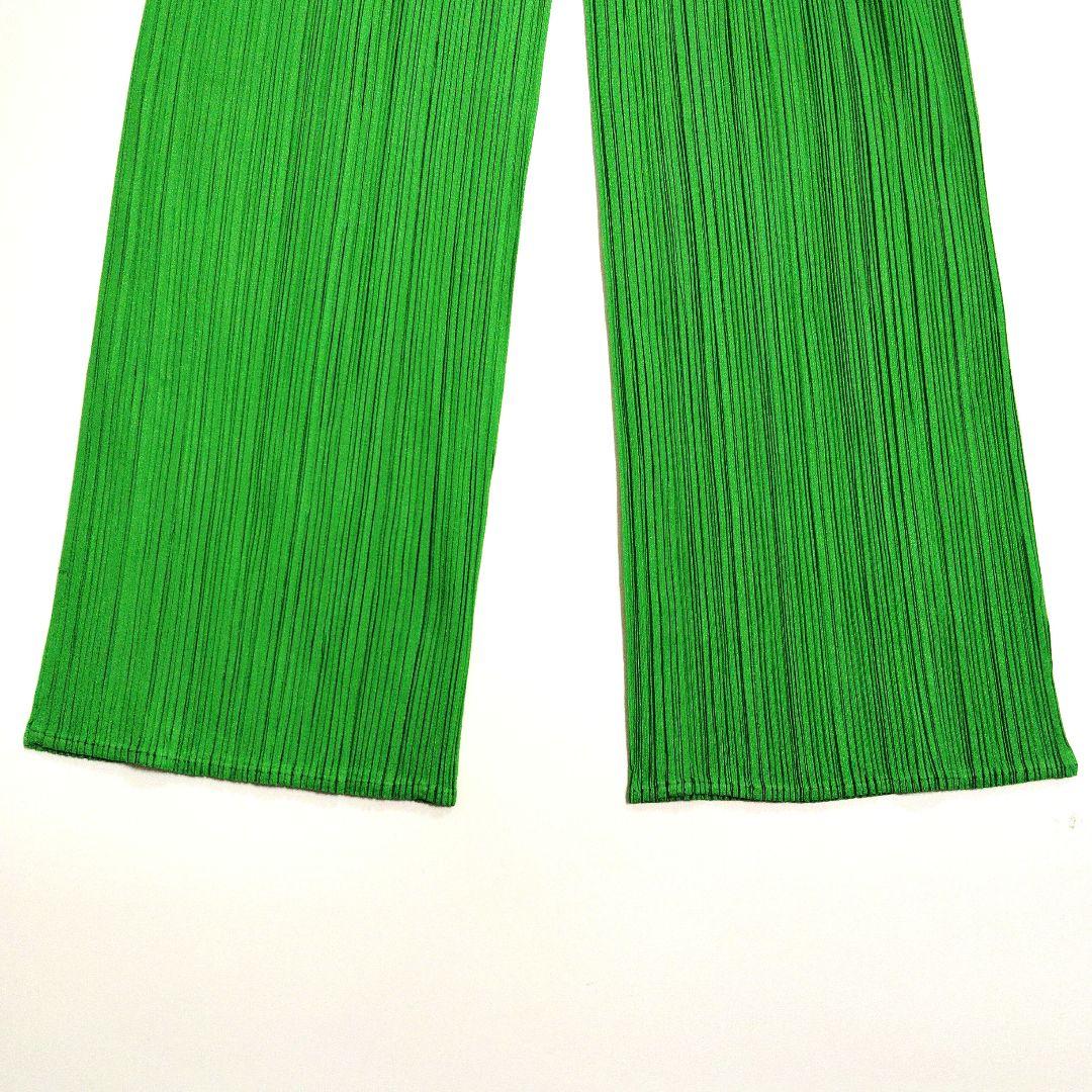 PLEATS PLEASE グリーン プリーツパンツ