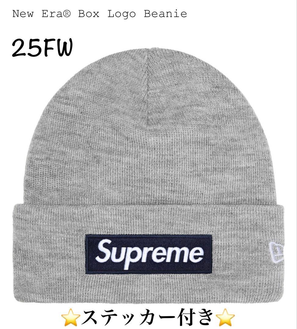 帽子 Supreme New Era Box Logo Beanie Grey