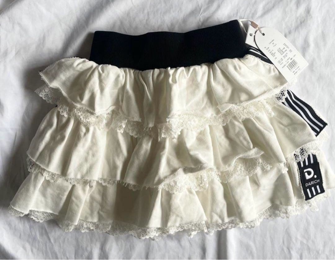 Darich スポーティラインフリルミニスカート ホワイト free-L
