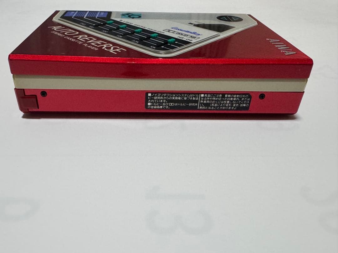 AIWA HS-G9 ステレオカセットプレーヤー レッド 赤 アイワ 美品