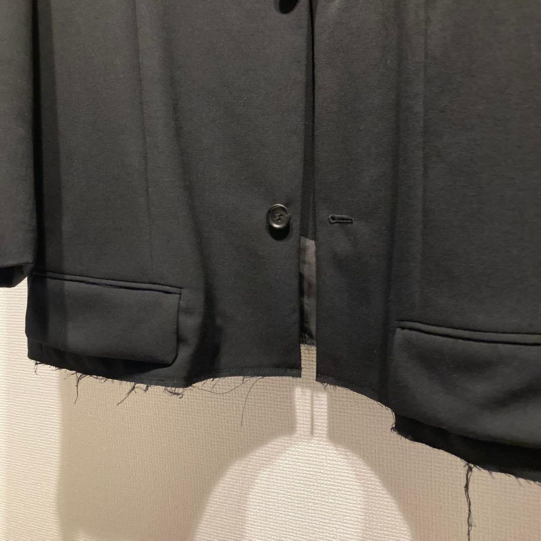 コムデギャルソンオムプリュス 19AW カットオフ ウールギャバジン ジャケット