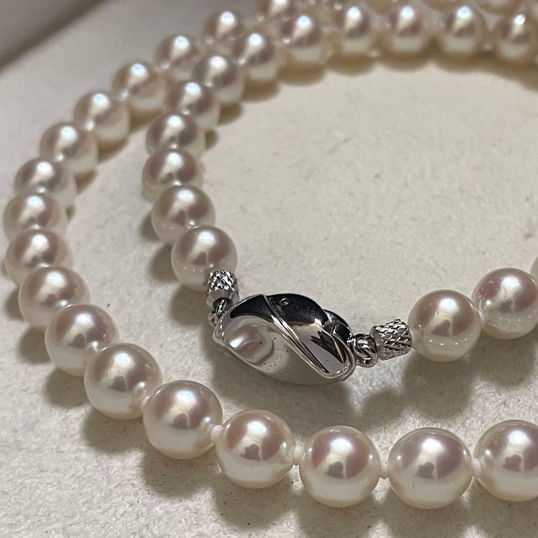 【テリ強✨美品】 あこや真珠 ネックレス 7.0-7.5 パール アコヤ本真珠