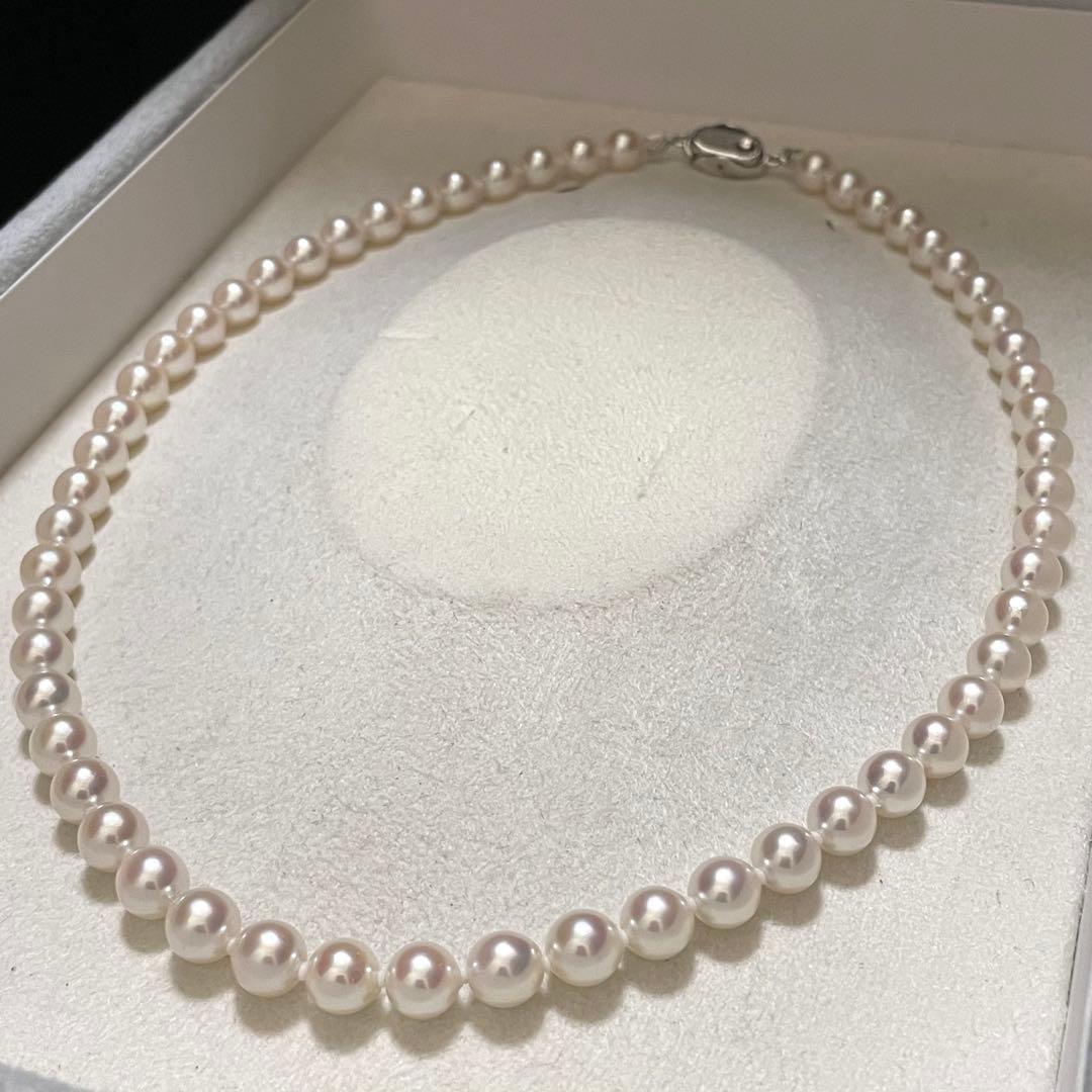 【テリ強✨美品】 あこや真珠 ネックレス 7.0-7.5 パール アコヤ本真珠