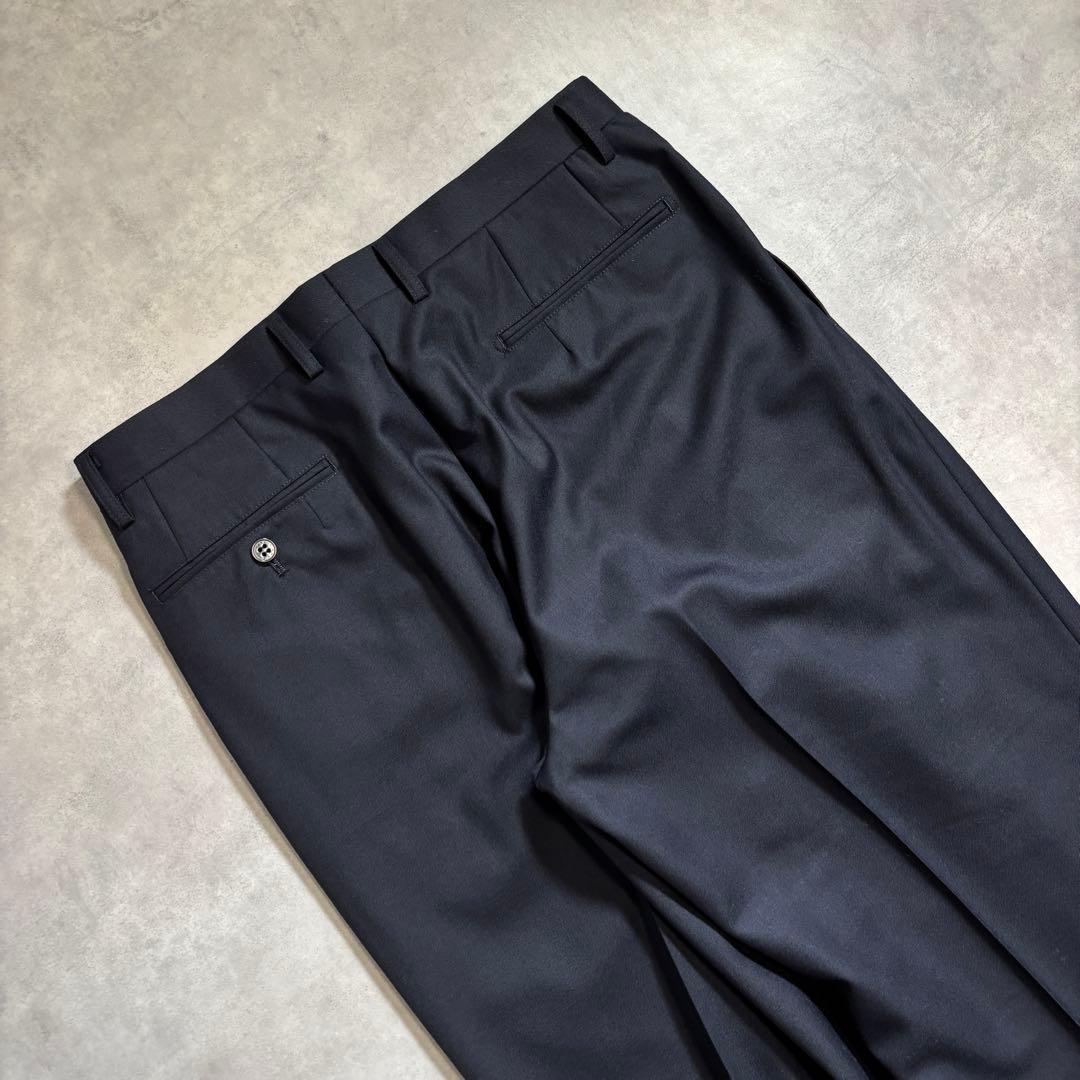 古着 90s CARVEN ワイドスラックス ブラック カシミヤ ウール パンツ