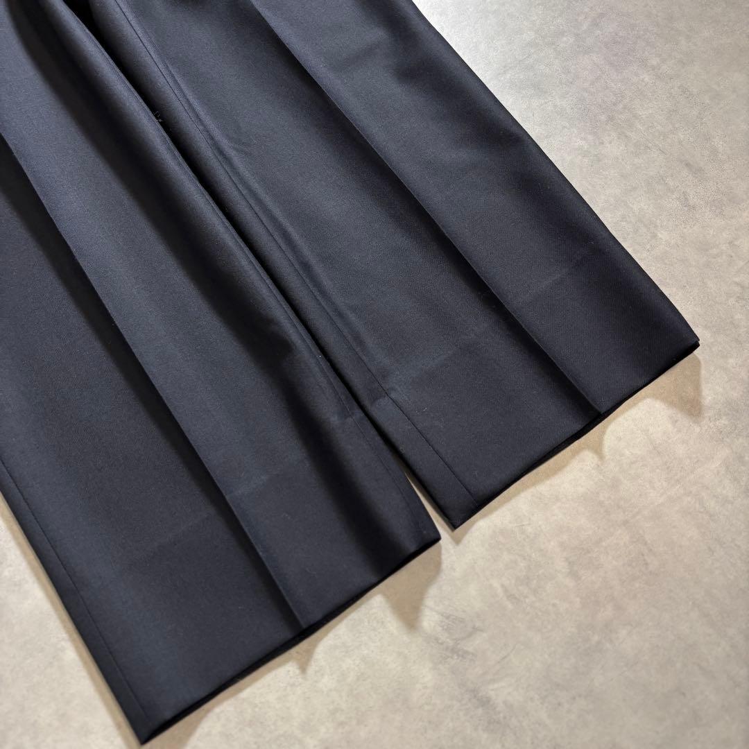 古着 90s CARVEN ワイドスラックス ブラック カシミヤ ウール パンツ