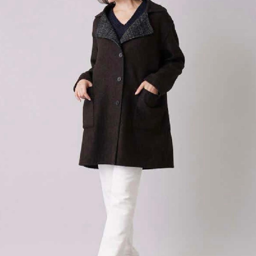 近年 Leilian レリアン ステファノーニ リバーシブル コート 9号