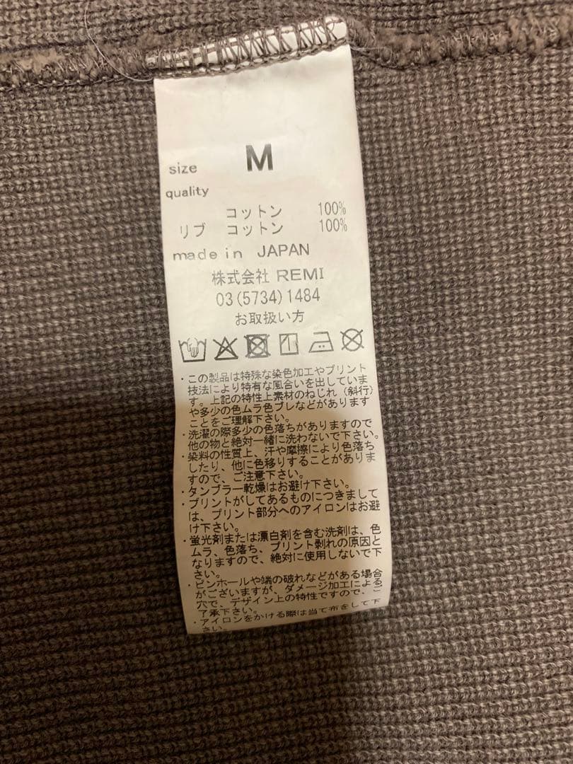 [ちぷお] REMI RELIEF HENLY ロングスリーブ Tシャツ