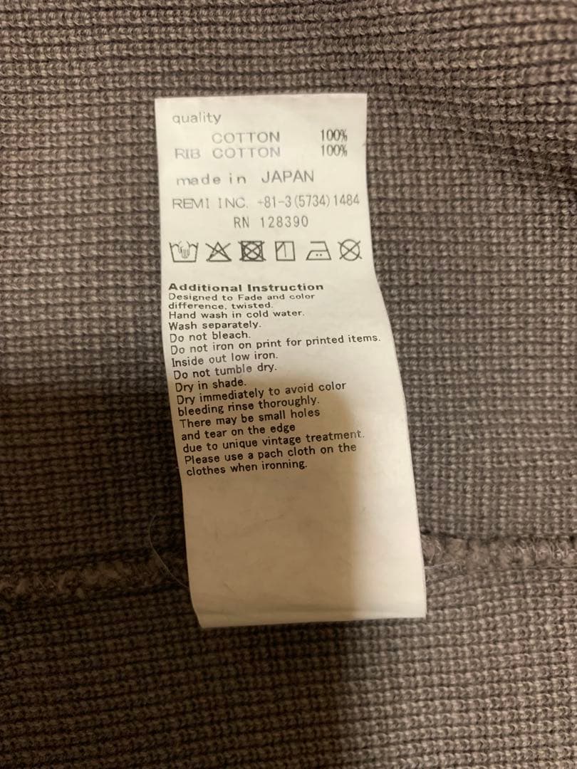 [ちぷお] REMI RELIEF HENLY ロングスリーブ Tシャツ