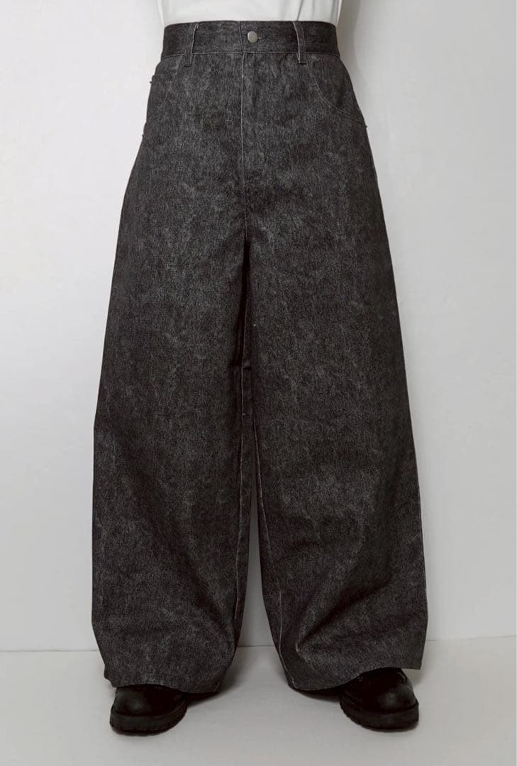 パンツ PLAY HOUR BAGGY PRINTED DENIM BLACK 1