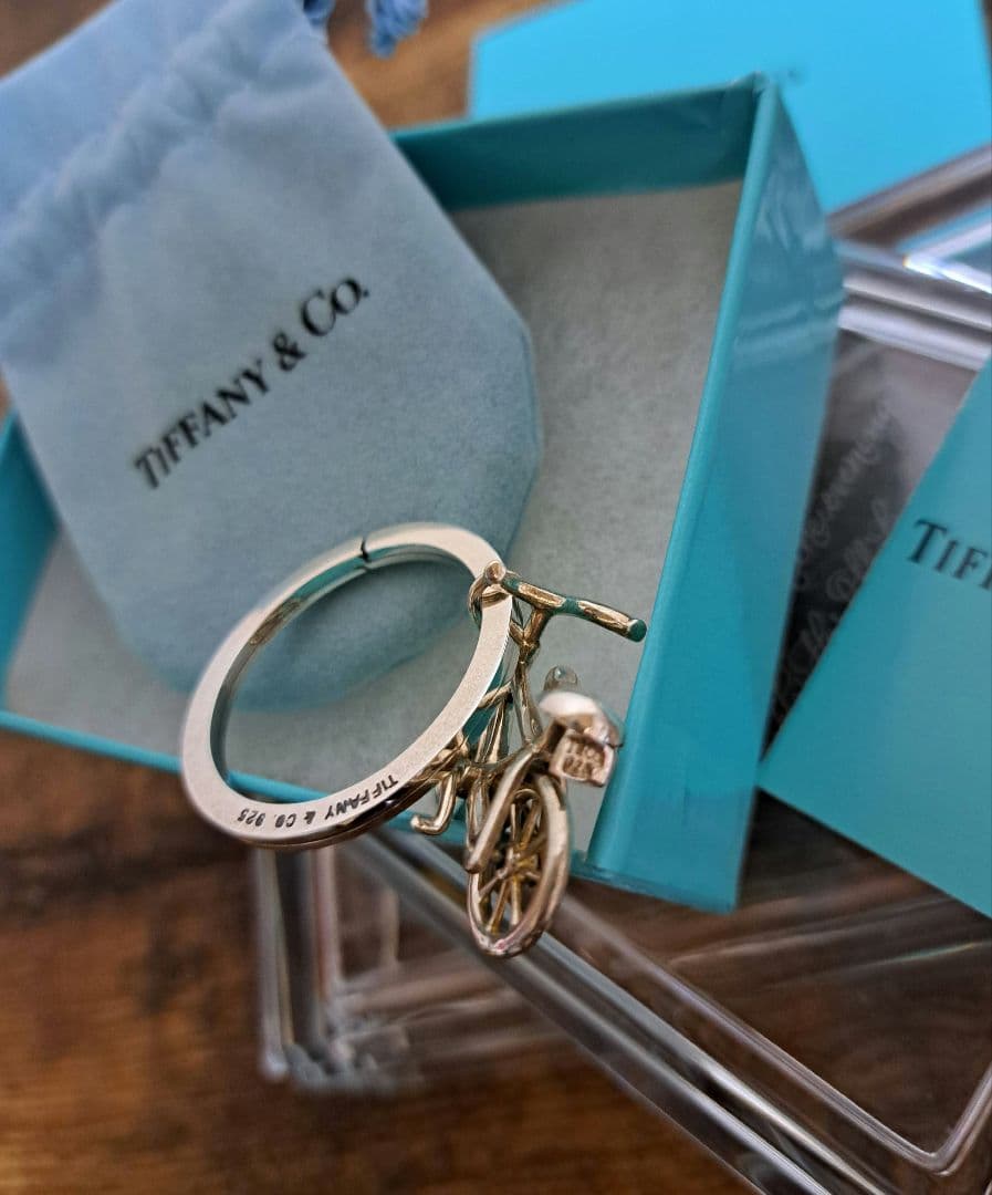 ティファニー 自転車型 キーホルダー キーリング レア
