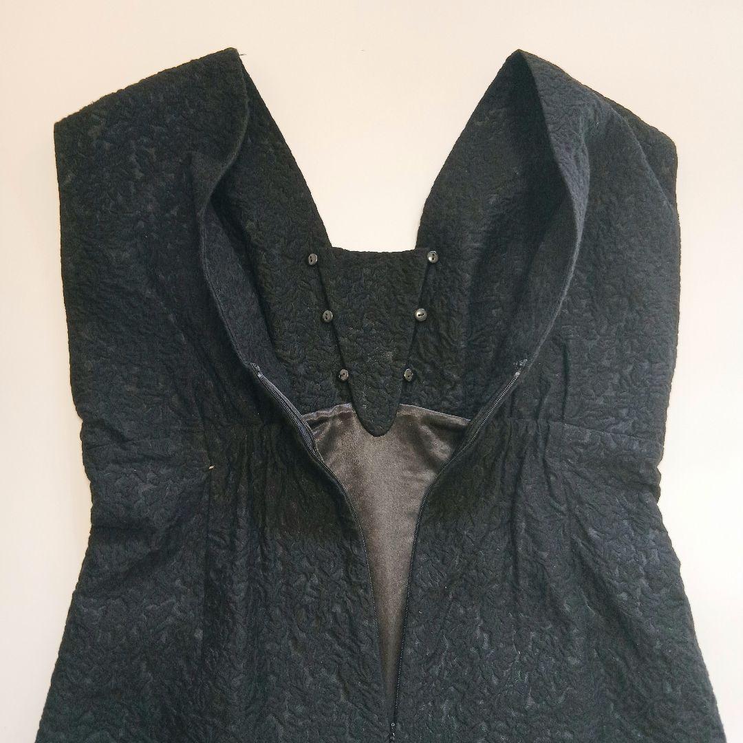 ANDRESD Vラインジャガードドレス ワンピース 結婚式 お呼ばれ