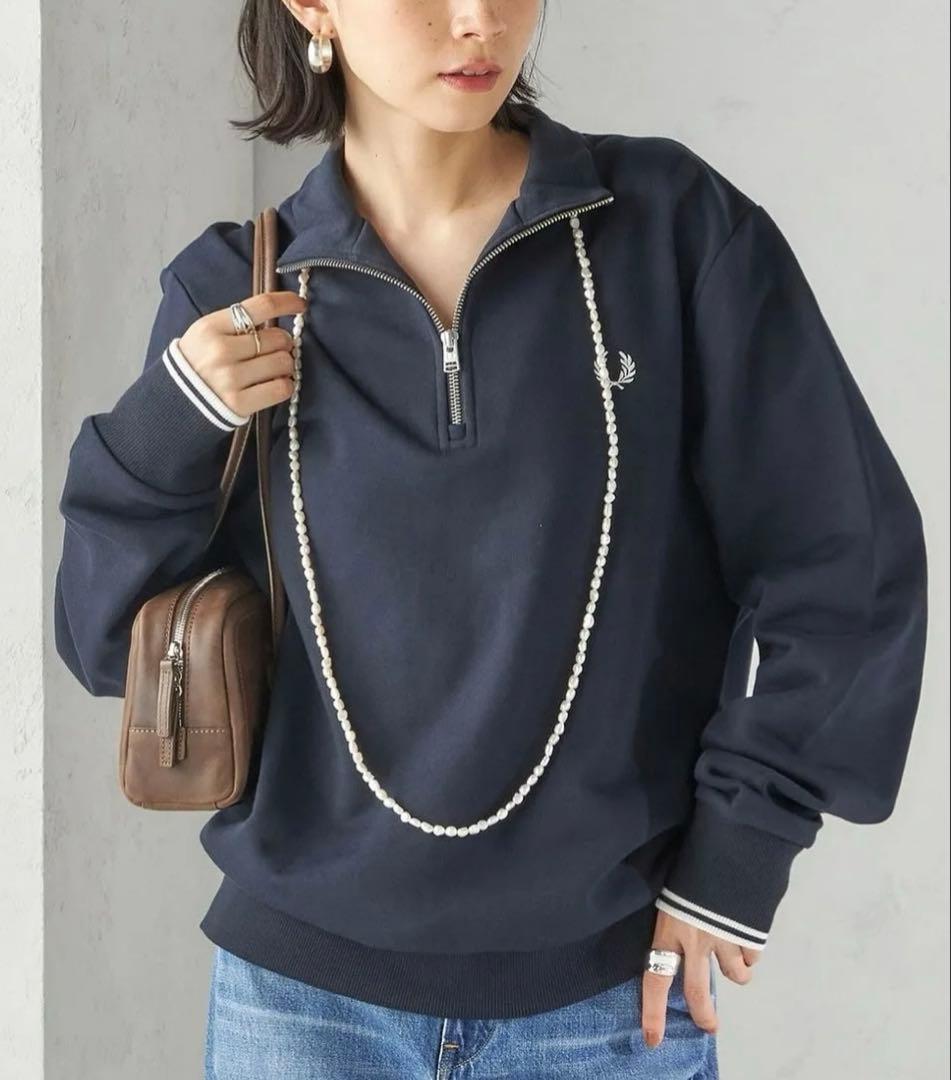 シップスFRED PERRY: M3574 HALF ZIP SHIRT