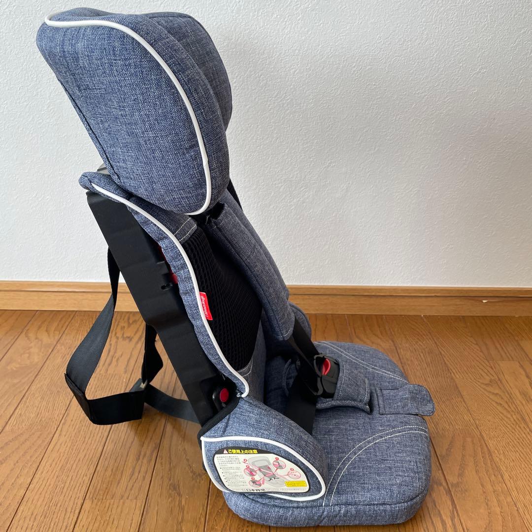 美品＊日本育児 トラベルベストECプラス チャイルドシート　デニム　収納袋付