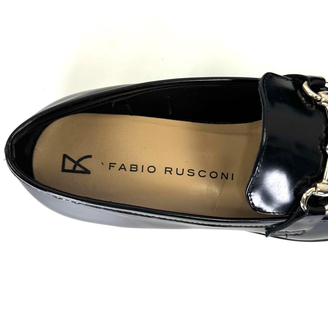 【美品級】FABIO RUSCONI ビットローファー タンクソール ブラック