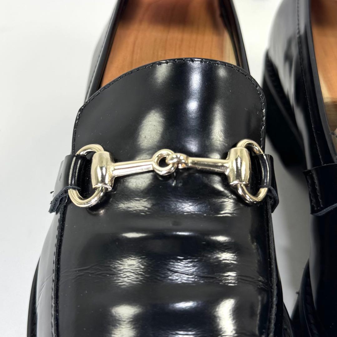 【美品級】FABIO RUSCONI ビットローファー タンクソール ブラック