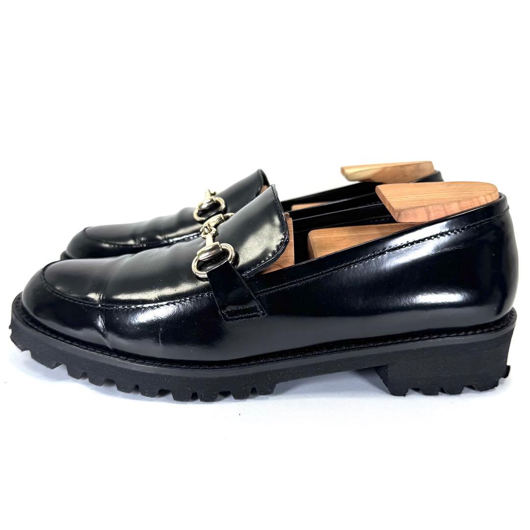 【美品級】FABIO RUSCONI ビットローファー タンクソール ブラック