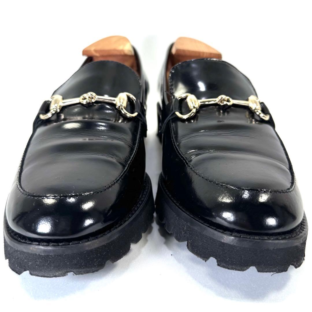 【美品級】FABIO RUSCONI ビットローファー タンクソール ブラック