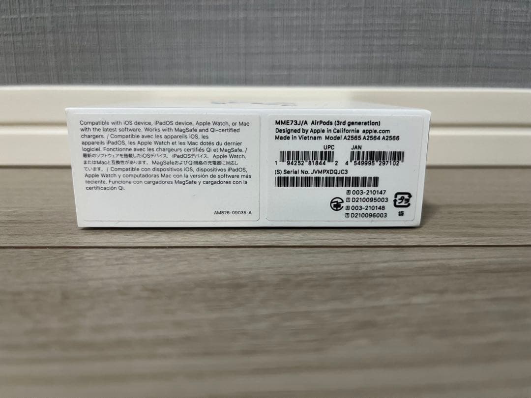 【動作確認済】AirPods（第3世代）MME73J/A