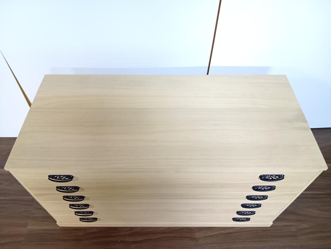 桐たんす　６段　桐天然木・桐化粧合板　とのこ仕上げ　衣装ケース　収納　着物