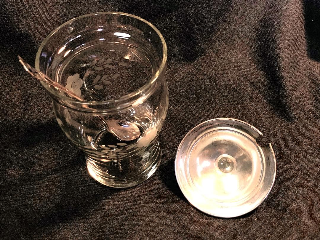 【 スターリングシルバー・ジャムポット 】　20世紀前期　ウェブスター社