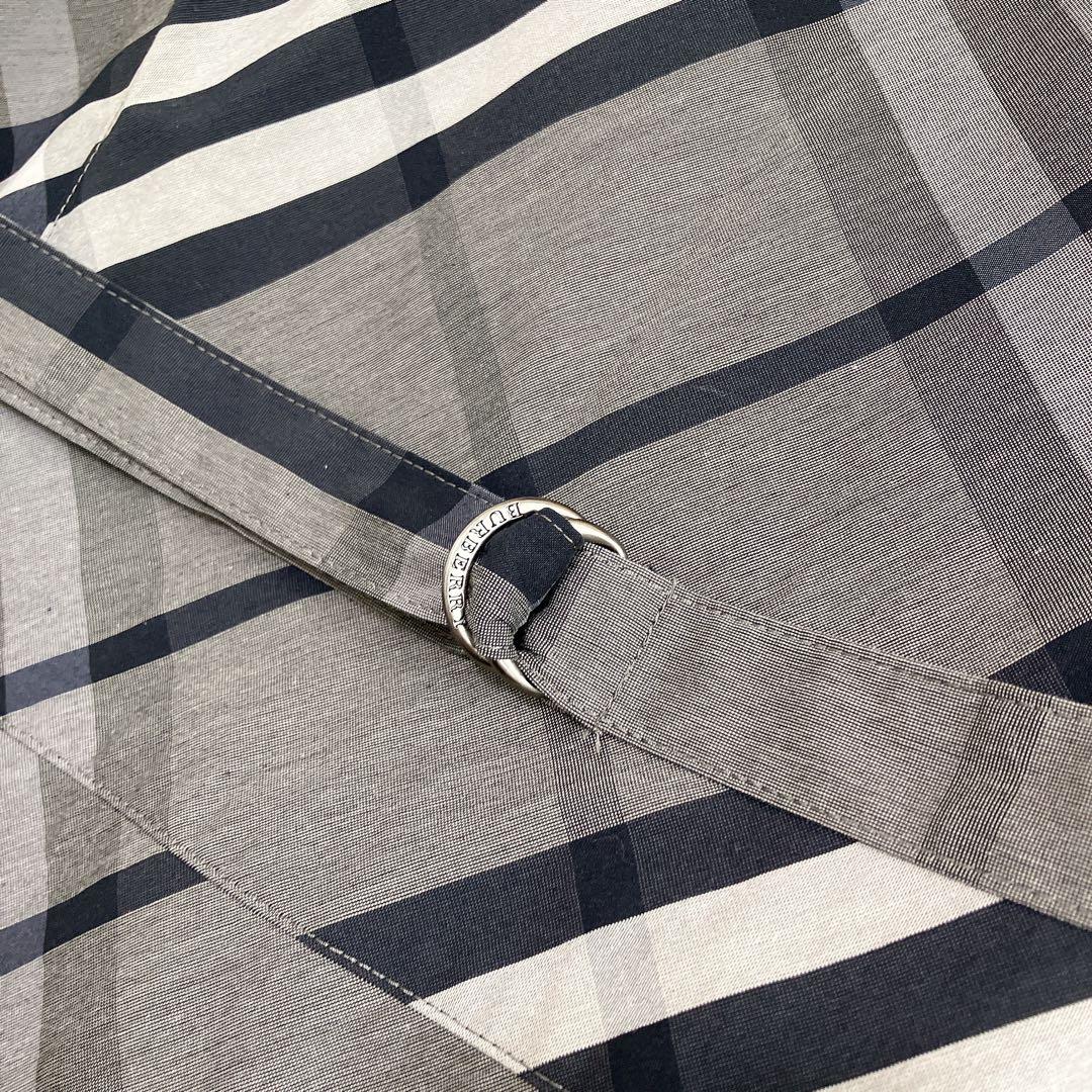 【美品】バーバリーロンドン　ノースリーブワンピース　メガチェック　ベルト　44