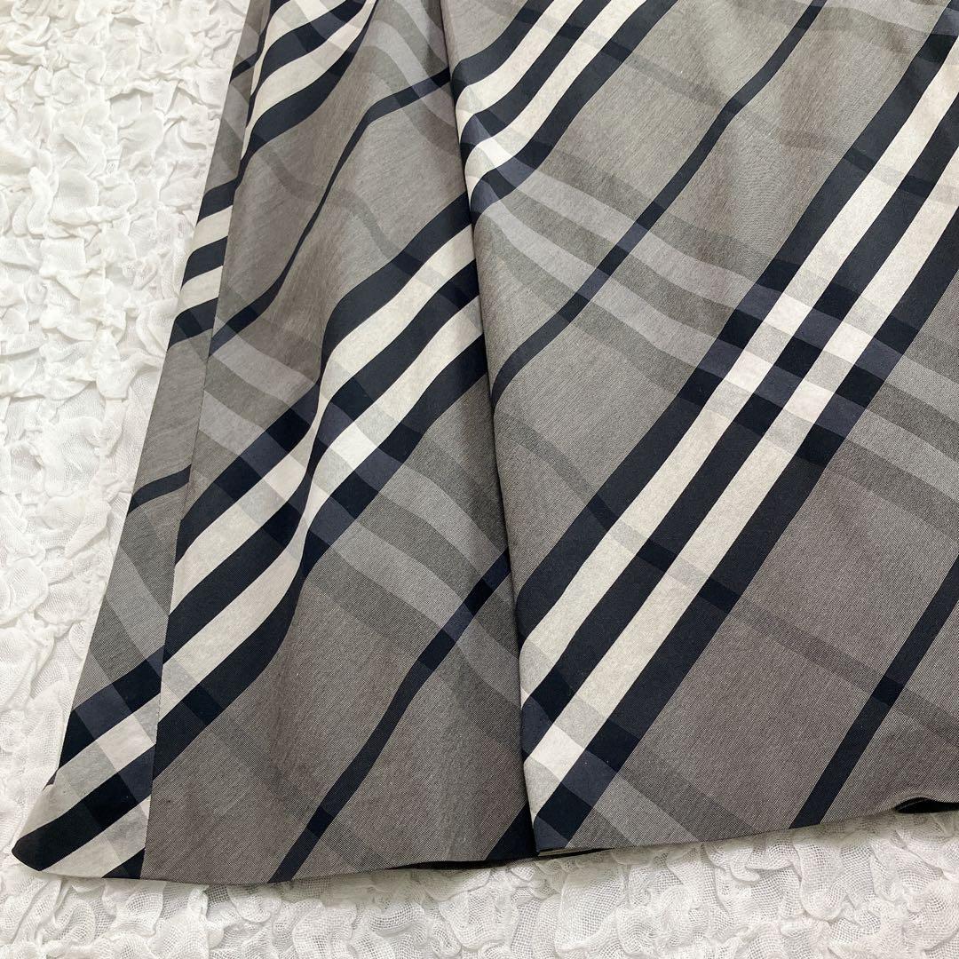 【美品】バーバリーロンドン　ノースリーブワンピース　メガチェック　ベルト　44