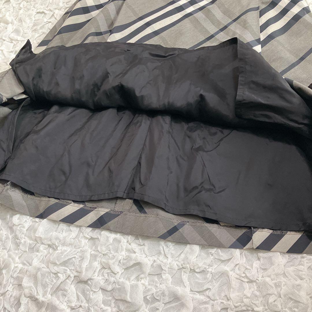 【美品】バーバリーロンドン　ノースリーブワンピース　メガチェック　ベルト　44