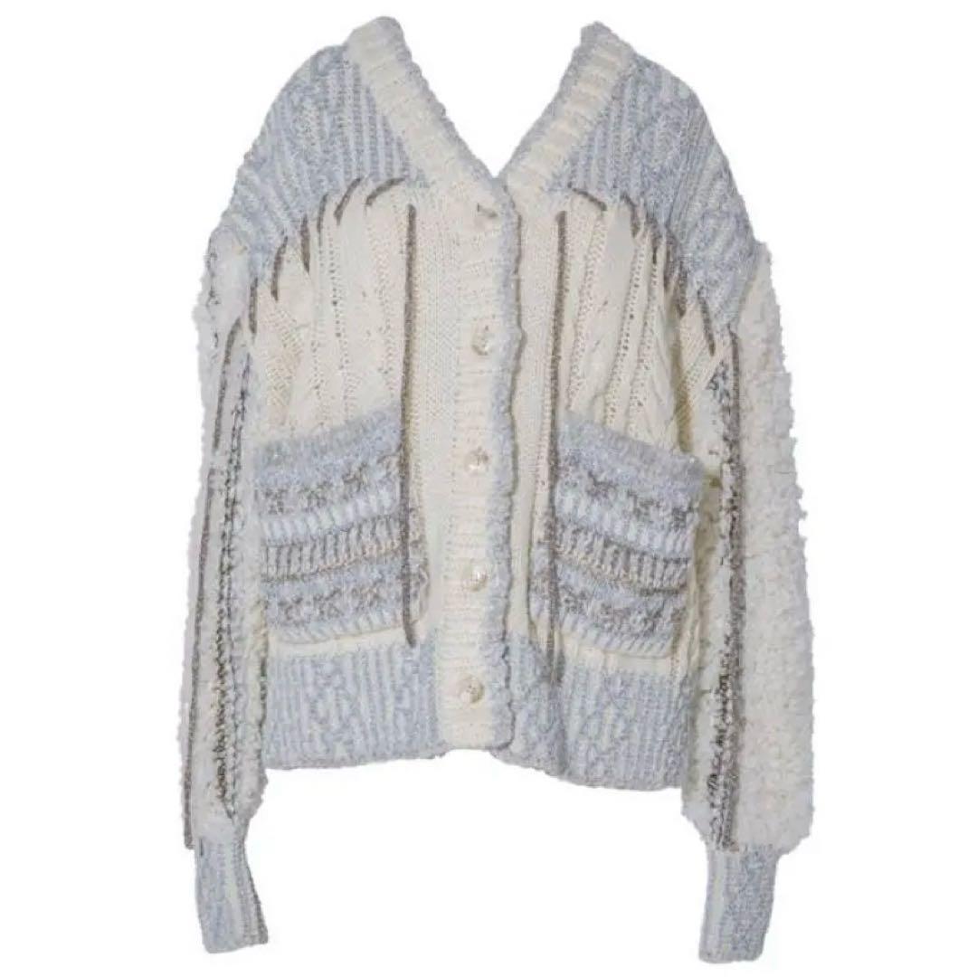 rurumu:♡ Boa sleeve knit cardigan 2021aw