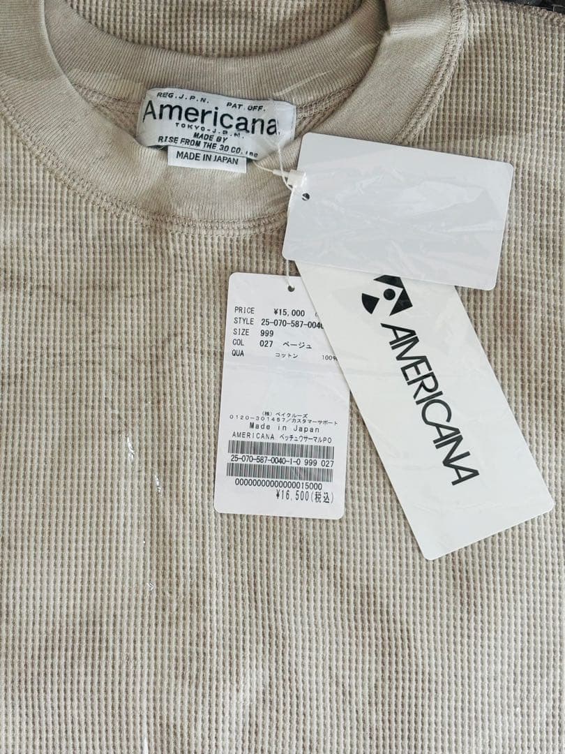 新品未使用タグ★AP STUDIO AMERICANA 別注サーマルPO