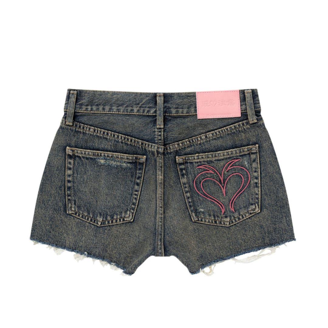 MOUSSY BEP HEART DENIM ショーツ　デニム　size1