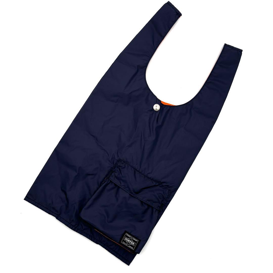 未使用に近い・完売品 ポーター グロサリー エコバッグ ロゴ メンズ ネイビー