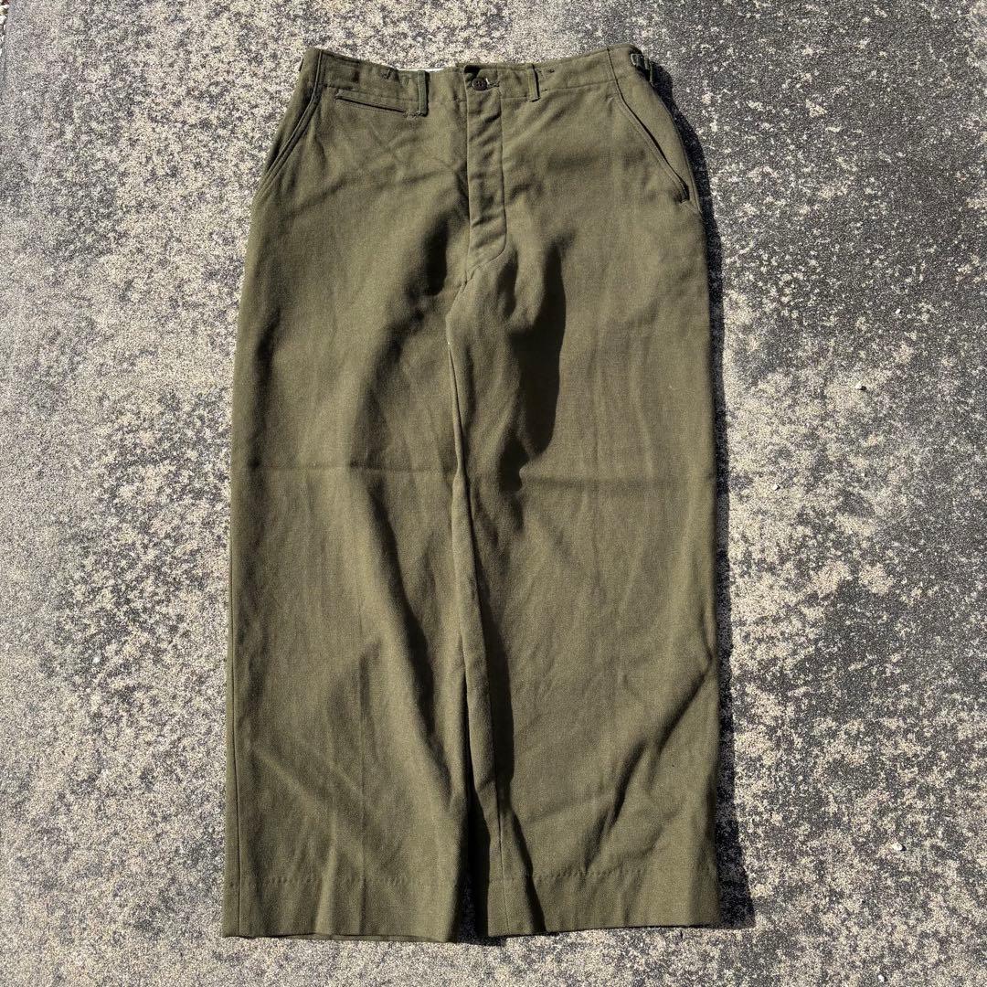 50s ウールワイドスラックス　m51 アメリカ軍　usa製　最初期　極太