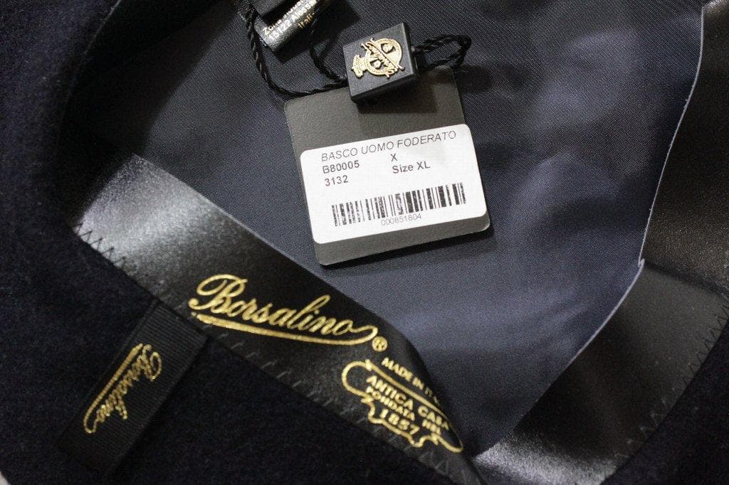 BORSALINO★新品2万円 ボルサリーノ ネイビーウールベレー帽 59センチ