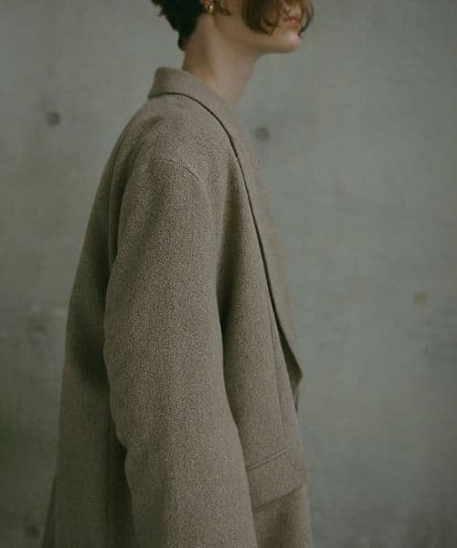 エトレトウキョウ ピークドラペルウールジャケット 秋冬 オーバーサイズ