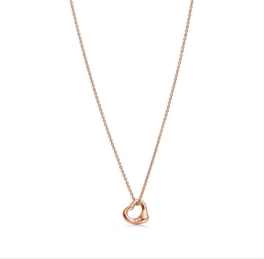 ティファニー ネックレス ダイヤモンド ローズゴールド　18K