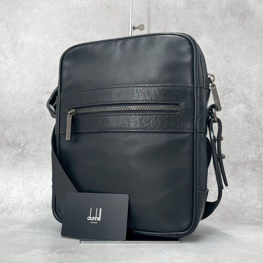 極美品◯ダンヒル　ウィンザー　ショルダーバッグ　クロスボディ　レザー　ロゴ金具