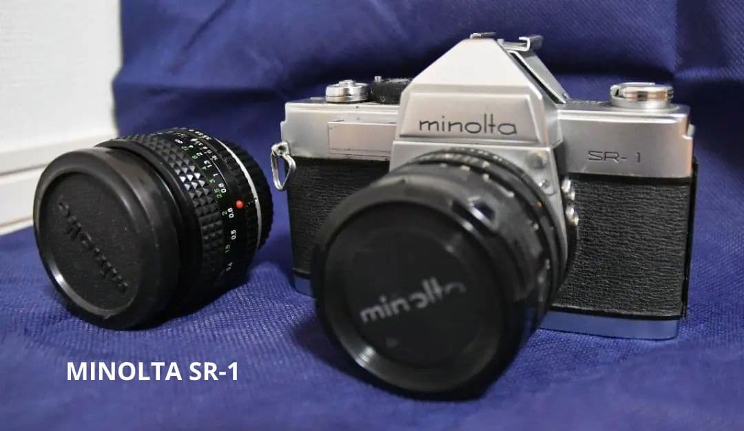 一眼レフフイルムカメラ　ミノルタ　ＳＲ－1+オールドレンズ2本