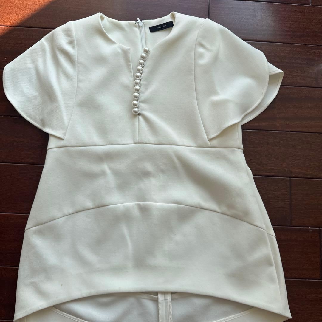 YOKO CHAN ホワイト チュニック ブラウス　38