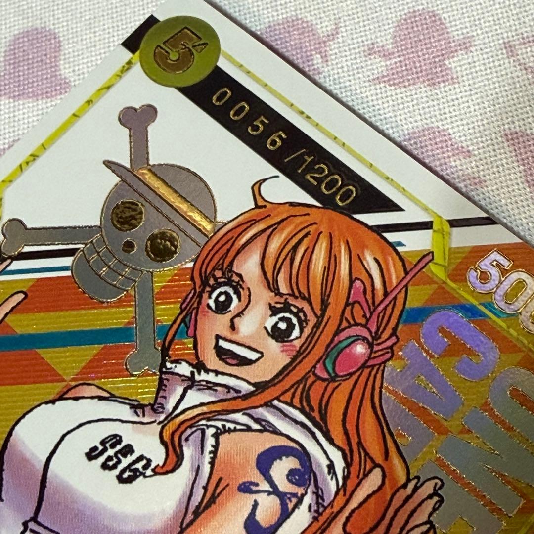 Kgmasonxxx専用　ワンピースカード プロモ ナミ シリアル 56 ゴム