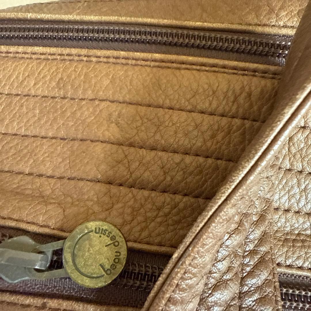 ブラウンレザー ボストンバッグ beau dessin