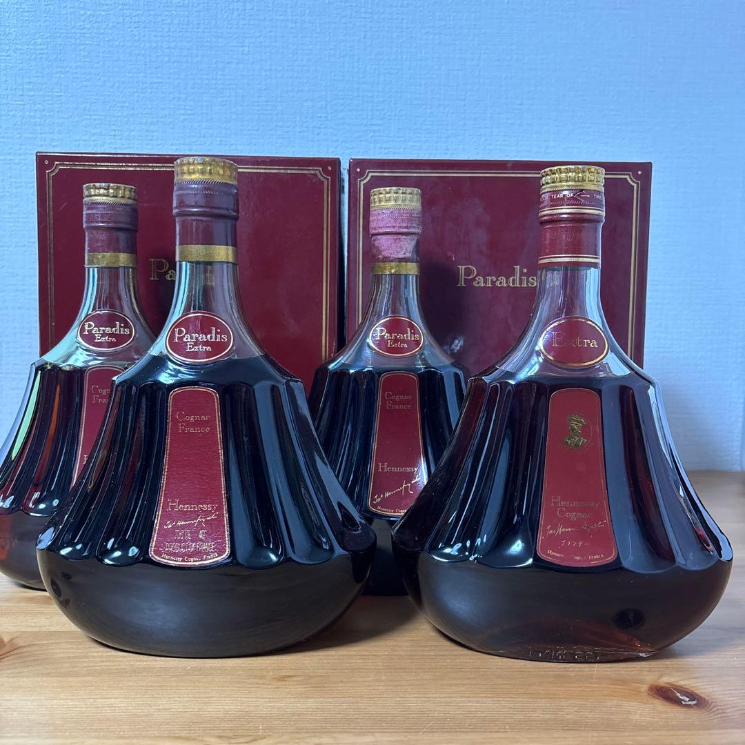 ヘネシー Hennessy パラディ エクストラ 旧グリーンボトル　4点セット
