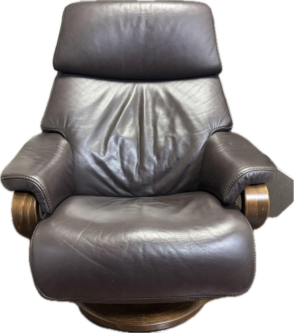 ヒモラ himolla リクライニングチェア ダークブラウン 茶色