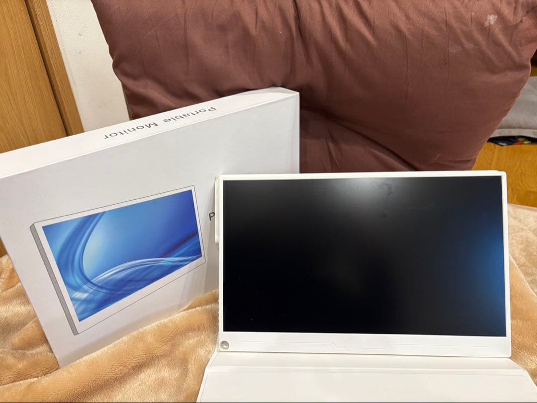 ポータブルモニター ホワイト 箱付き