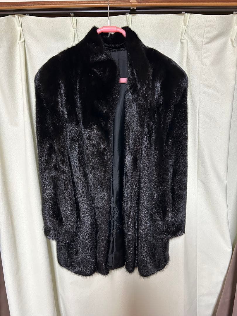 【希少】ヴィンテージ リアルファー ミンクコート ダーク 毛皮 サガミンク相当