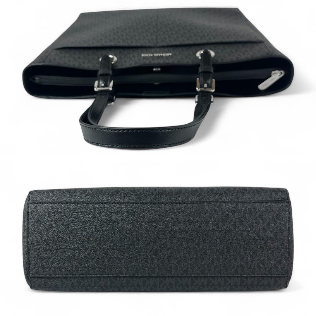 【新品同様】マイケルコース トートバッグ PVC MKシグネチャー ビジネス 黒