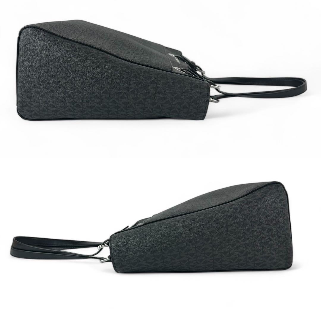 【新品同様】マイケルコース トートバッグ PVC MKシグネチャー ビジネス 黒