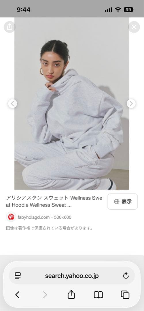 ALEXIA STAMwellness フーディー　スウェット上下セット