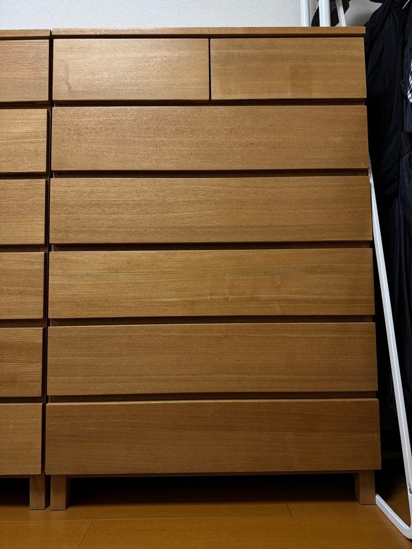 無印良品 タモ材 チェスト ６段 汚れあり